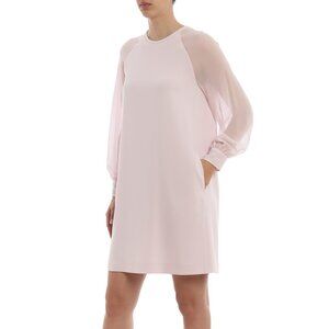 NWT MaxMara Slogan Soft Pink Dress, Size 2